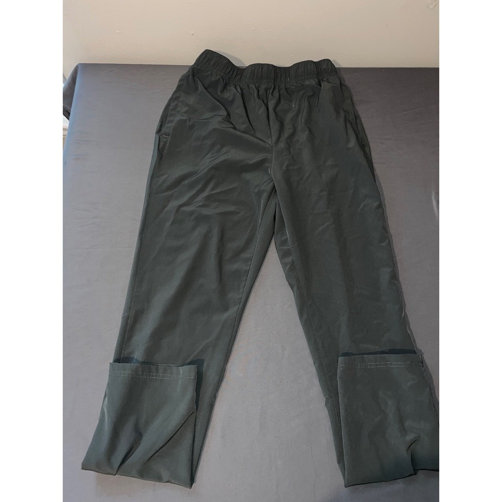 Unipro Mens Qwick-Dry Training Pants Charcoal Gray Elastic Waist Joggers Size M